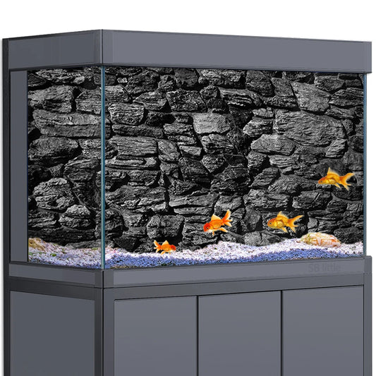 Adesivo per sfondo acquario Pietra nera
