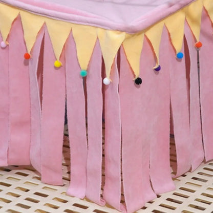 Striscia di nappe Caviale d'India Tenda per animali domestici Nascondiglio Morbido Piccoli animali Nascondere la casa Letto per dormire Comodo criceto Nascondere angolo Nido Coniglio