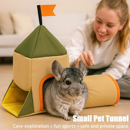 Kleiner Haustierbedarf: Hamsternest, Meerschweinchen- und Zuckersegler-Nest, warmes Baumwollnest in Hausform, kleine Hamster-Tunnelvilla