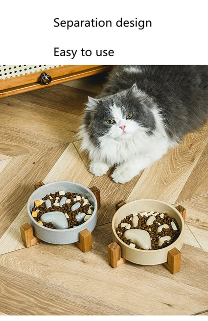 Nuova ciotola per Slow Food ciotola per alimenti in ceramica per cani e gatti ciotola per Slow Food forniture per animali domestici alimentatore antiurto Anti soffocamento