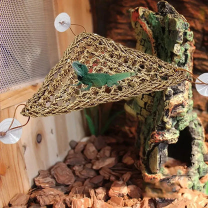 Reptil Eidechse Hängematte Hamster Reptil Grasmatte Haustier Bett Seetang Hängematte Schaukel Haustier Reptil Spielzeug Hängende Bettmatte Hängesofas