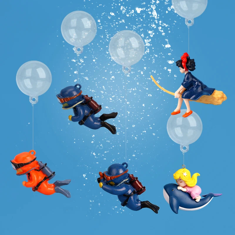 Aquarium Dekorationen Cartoon Mini Taucher Simulierte Meerjungfrau Schwimmende Aquariendekoration Aquarium Anhänger Kiki Aquarium Zubehör