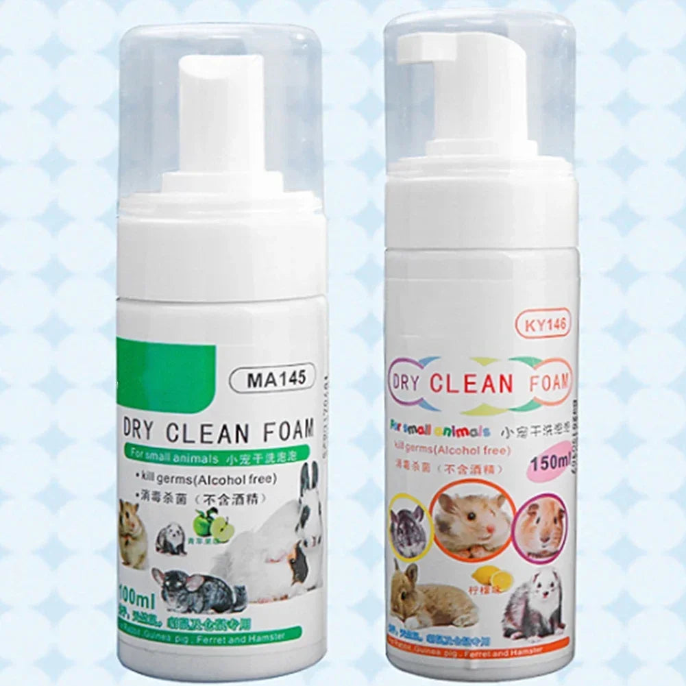 Shampoo a secco in schiuma piccoli animali