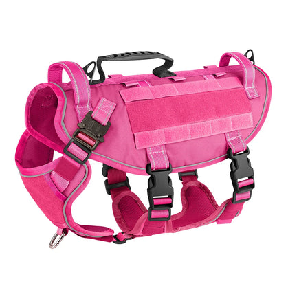 Imbracatura tattica militare per cani a prova di fuga gilet per cani in Nylon riflettente imbracature per cani di taglia media per escursioni Pitbull