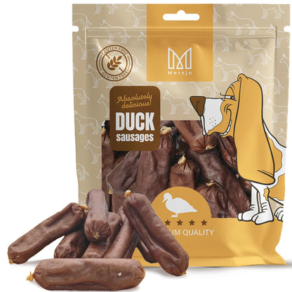 Entenwürstchen, natürlicher Leckerbissen für Hunde, Mersjo, 500g