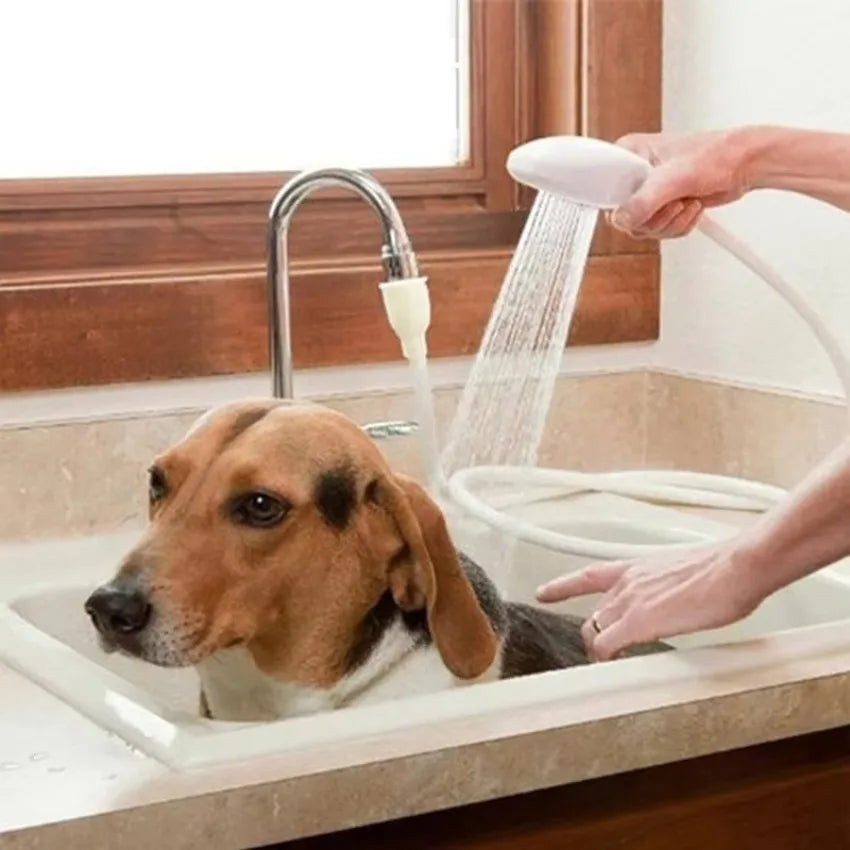 1 Pz 1.2 M Cane Pet Bagno Soffione doccia Tubo da bagno per animali Lavello Spray Filtro di scarico Lavaggio dei capelli Tagliacapelli Shampoo Cucina per animali domestici