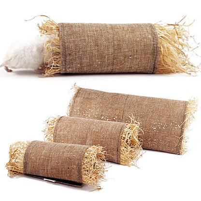 Kaninchen Hideaway Spielzeug Gras Stroh Kaninchen Spielzeug Tunnel Hamster Zubehör für Meerschweinchen Chinchilla Frettchen Ratten