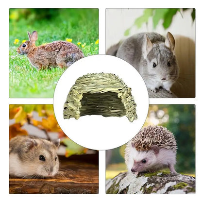 Gras Haus Für Kaninchen Faltbare Betten Meerschweinchen Verstecke Kleintier Spiel Versteck Bett Lebensraum Dekor Heubett Spielhaus Für