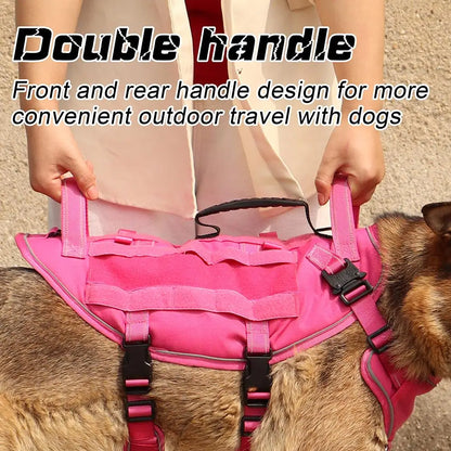 Imbracatura tattica militare per cani a prova di fuga gilet per cani in Nylon riflettente imbracature per cani di taglia media per escursioni Pitbull