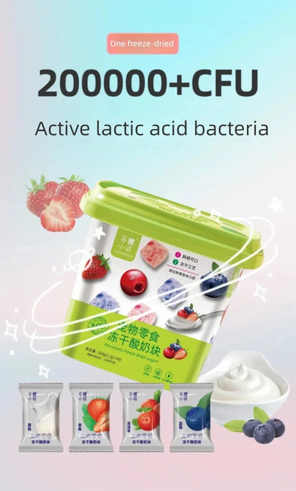 Gefriergetrockneter Frucht-Joghurt-Snack für Hunde - 40 Stk.