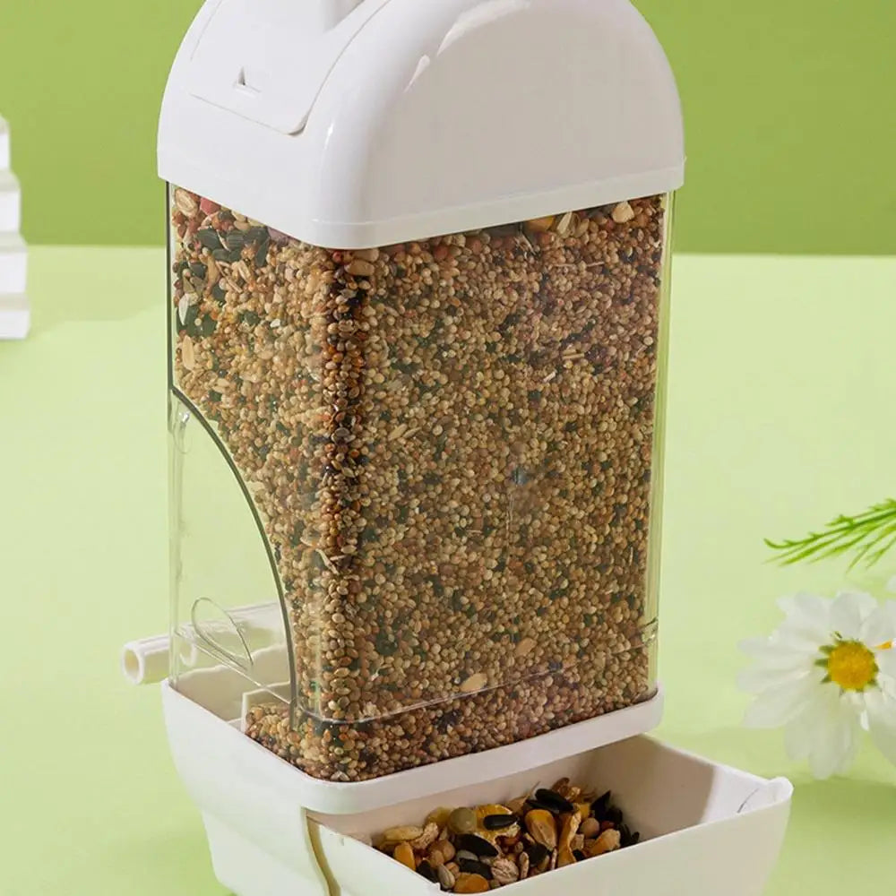 Mangiatoia per uccelli Distributore d'acqua Mangiatoia per parrocchetti a forma di casa Mangiatoia per uccelli intelligente Gabbia per bere contenitore per alimenti anti-fuoriuscita di grande capacità