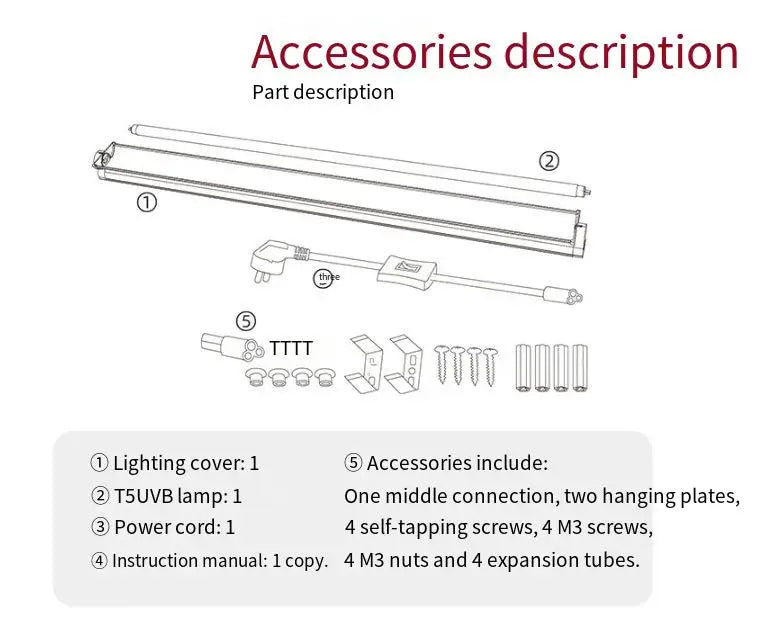Kit Professionale con Lampada UVB per Rettili e Supporto