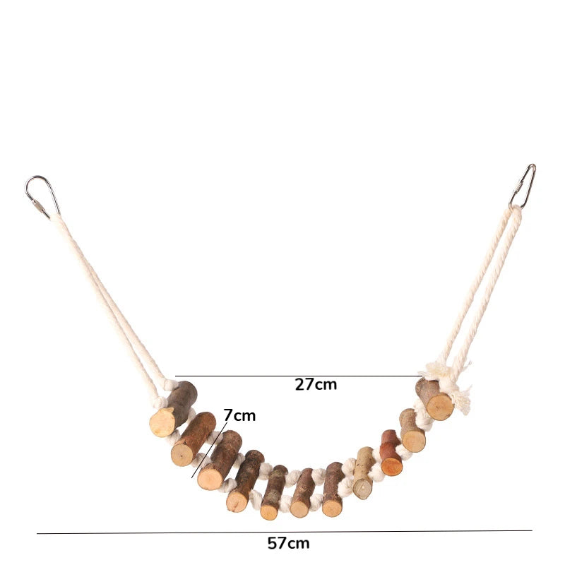 Gabbia per pappagalli Altalena Giocattolo Scaletta Giocattolo da masticare per uccelli da compagnia Filo di cotone appeso per uccello Noia Gabbia per rompere il cerchio sospeso Giocattolo