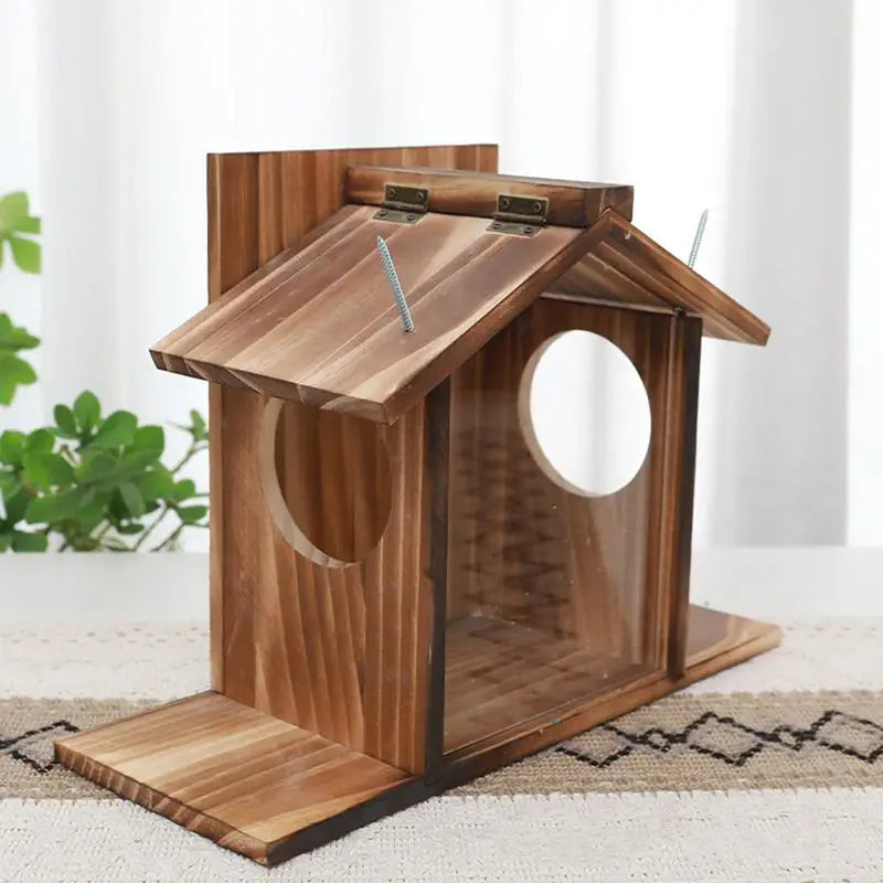 Eichhörnchen-Futterbox, Futterhaus für den Winter im Freien, Eichhörnchenfutterspender, große Futterbox, wasserdichte Tischfutterstation für Eichhörnchen und Vögel