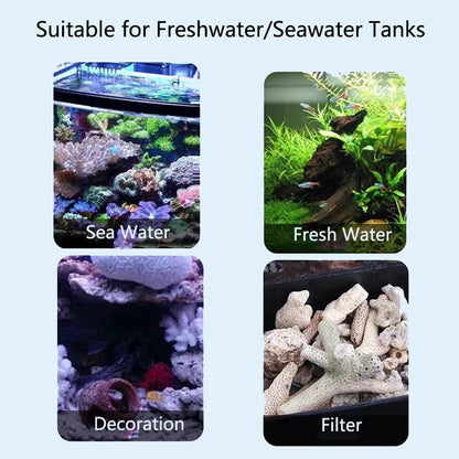 Filtro per acquario con osso di corallo di barriera corallina naturale di alta qualità materiale biologico medio sabbie di corallo per la filtrazione del serbatoio di pesce fisso PH