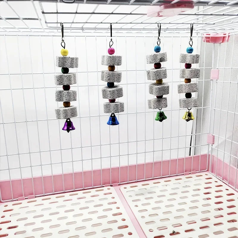 Blumenförmiges Vogel-Molarspielzeug Papagei Schleifstein Vogelkäfig-Spielzeug Sittich Chinchilla Eichhörnchen Spielzeug Vogelkäfig-Zubehör
