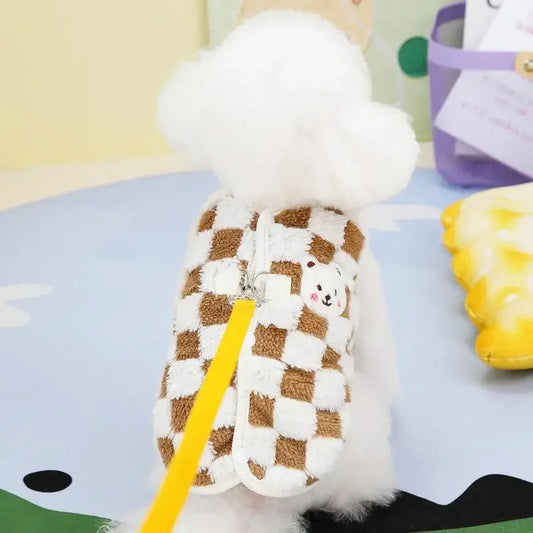 Gilet inverno scacchi/orso