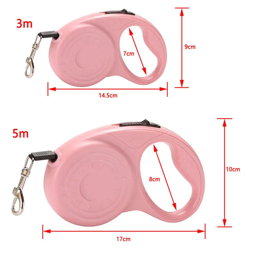 Guinzaglio per cani da 3 m 5 m per cani di piccola taglia media Gatti Escursionismo all'aperto Corda estensibile retrattile automatica Chihuahua Bulldog Forniture per animali domestici