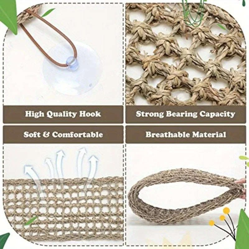 1PC Drago Barbuo Amaca Rettile Lettino per Camaleonte Lucertole Gecko Serpenti Lguana Rettili Geckos Erba Cuscino Pet Letto Altalena