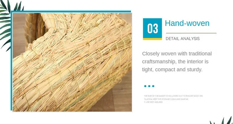 Nido per uccelli intrecciato in erba Nido per erba di coniglio Tappetino per erba Accessori per criceti Pantofole Nido di coniglio Coniglio Forniture per animali domestici calde invernali