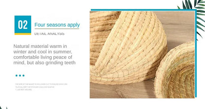 Nido per uccelli intrecciato in erba Nido per erba di coniglio Tappetino per erba Accessori per criceti Pantofole Nido di coniglio Coniglio Forniture per animali domestici calde invernali