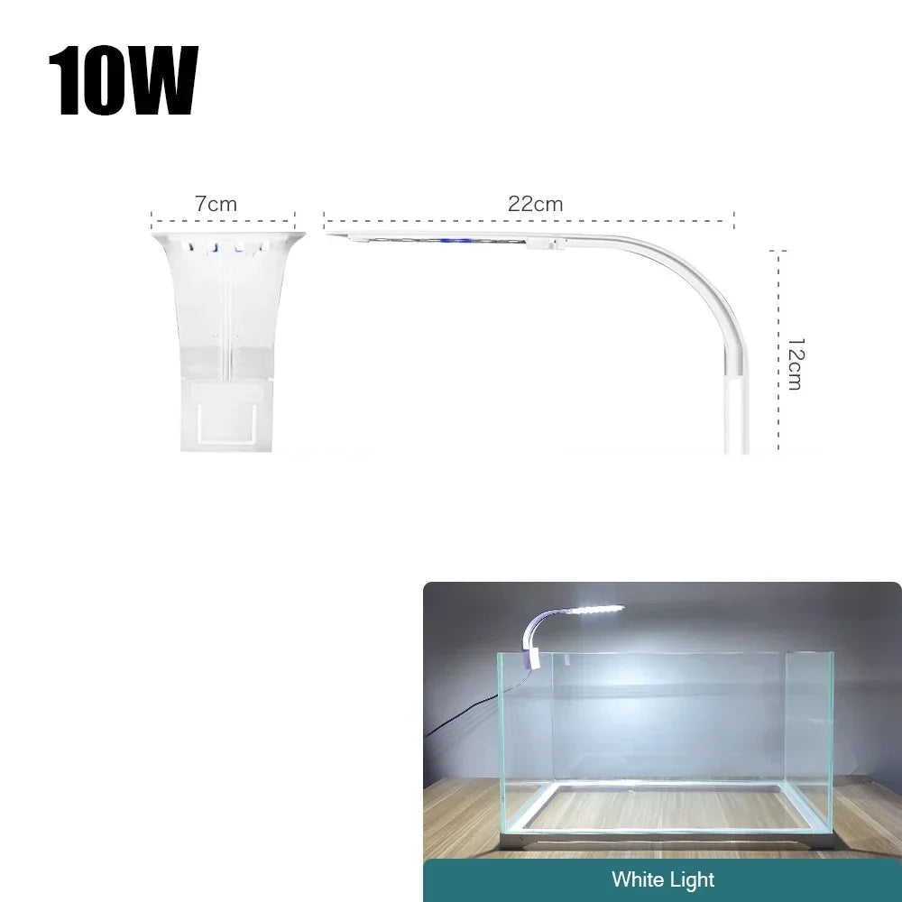 Superschlanke LED-Aquarium-Pflanzenleuchten, Wachstumslicht, 5 W/10 W/15 W, Aquarien-Pflanzenbeleuchtung, wasserdichte Clip-on-Lampe für Aquarien