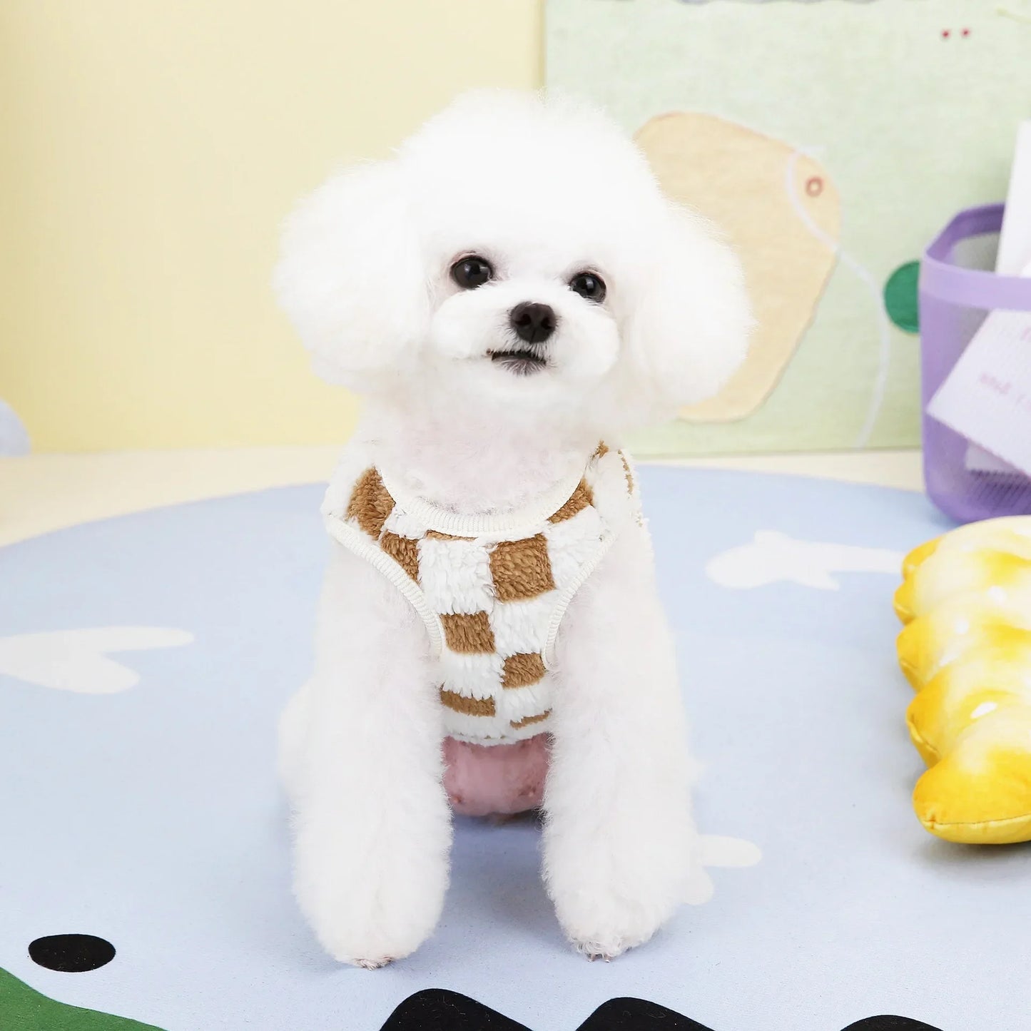 Gilet inverno scacchi/orso