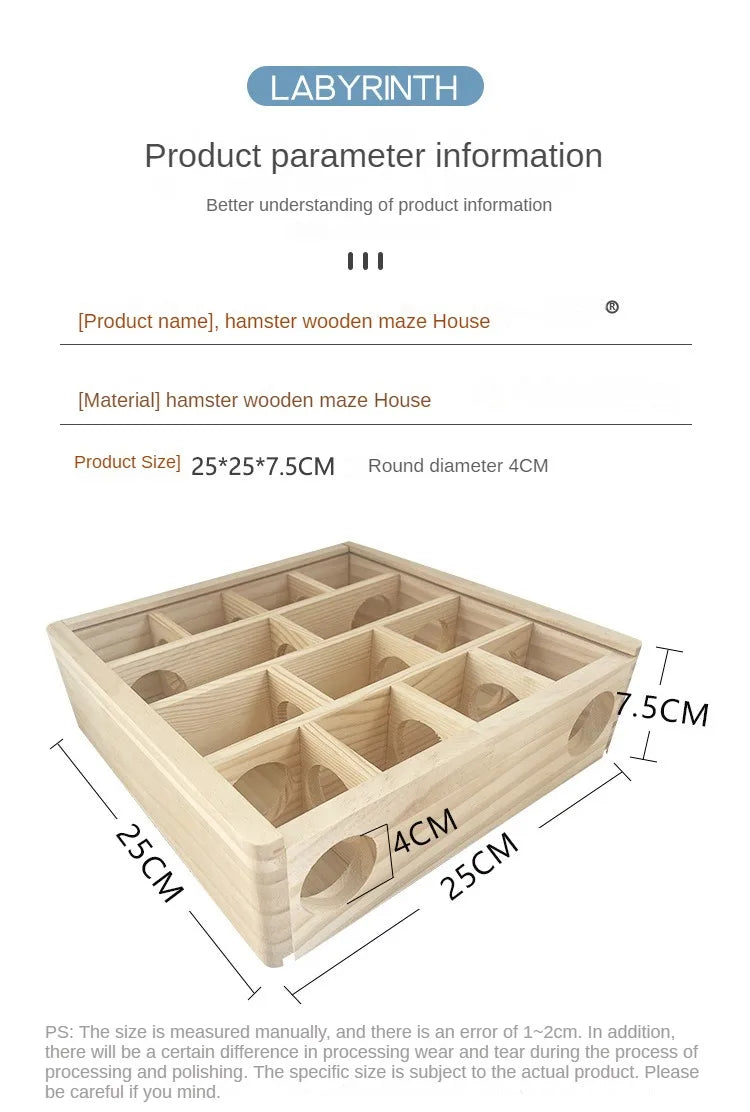 Labirinto in legno per criceti