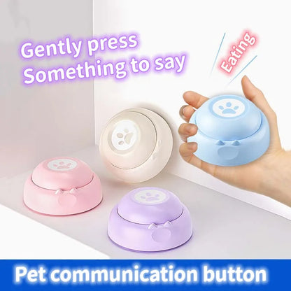 Pulsanti di comunicazione per cani Pulsante di registrazione vocale per cicalino di addestramento per animali domestici Riproduzione di registrazione di 30 secondi Regalo divertente per animali domestici parlanti