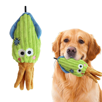 Giocattoli di peluche per cani di piccola taglia Peluche cigolante per cuccioli Cane di piccola taglia Serie Ocean Giocattoli di peluche per cani di taglia piccola e media