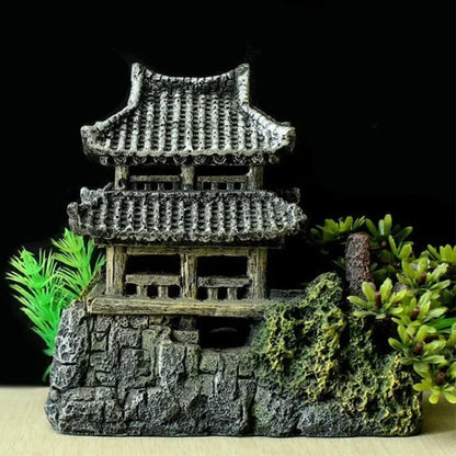 Pagoda decorativa stile antico per acquario