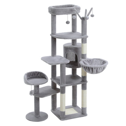 Grande albero per gatti per gatti grandi da interni Torre per gatti alta per gatti grassi con amaca super grande, alberi da arrampicata per gatti con tiragraffi