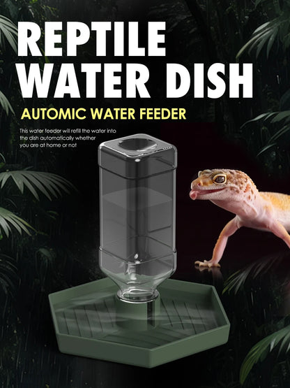 Wasserspender für Reptilien, Wassernapf, Futterzubehör, geeignet für Eidechsen, Schildkröten, Geckos, Terrarien-Zubehör