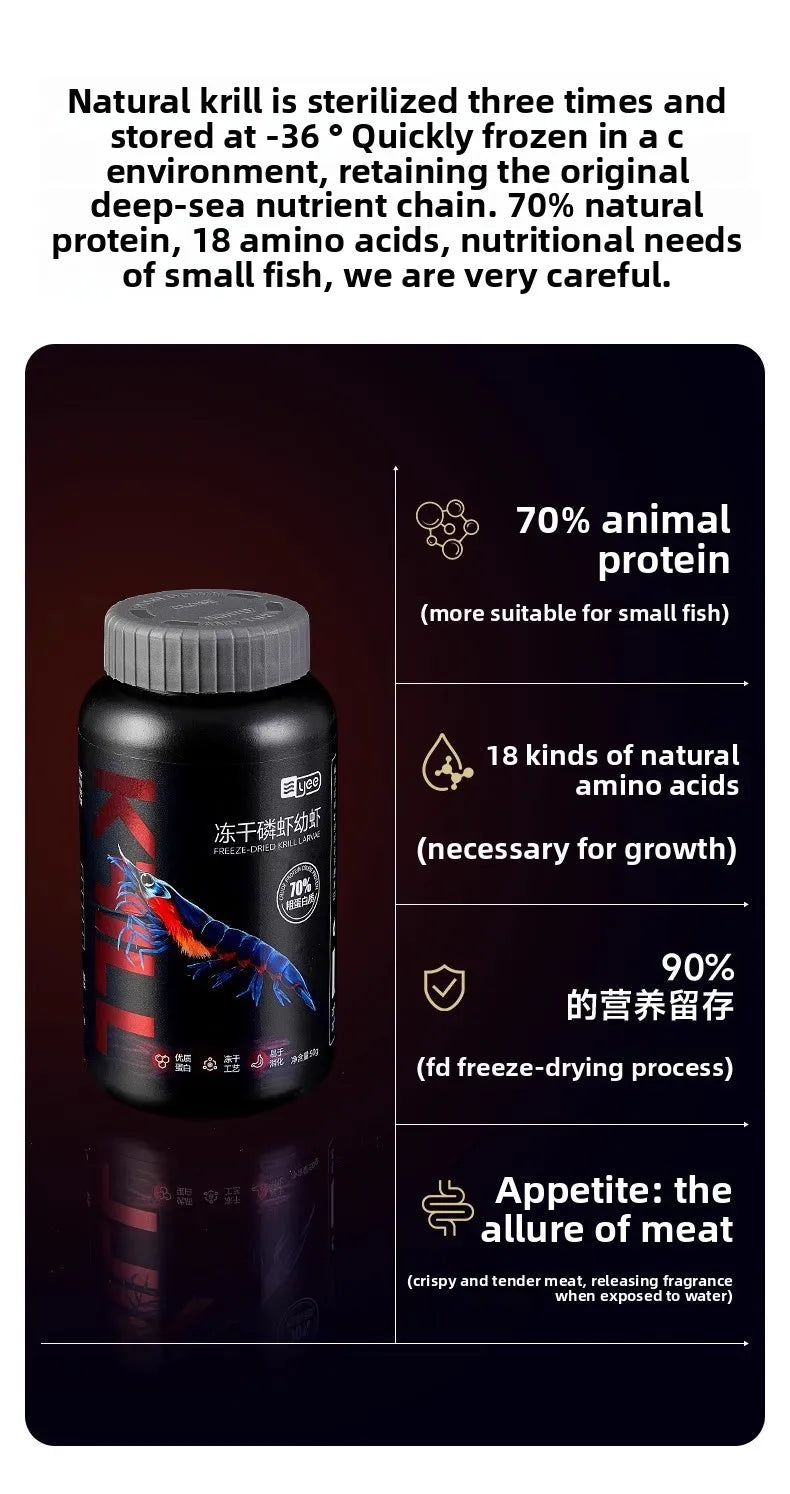 Cibo secco pesci e tartarughe - Krill & Gamberetti