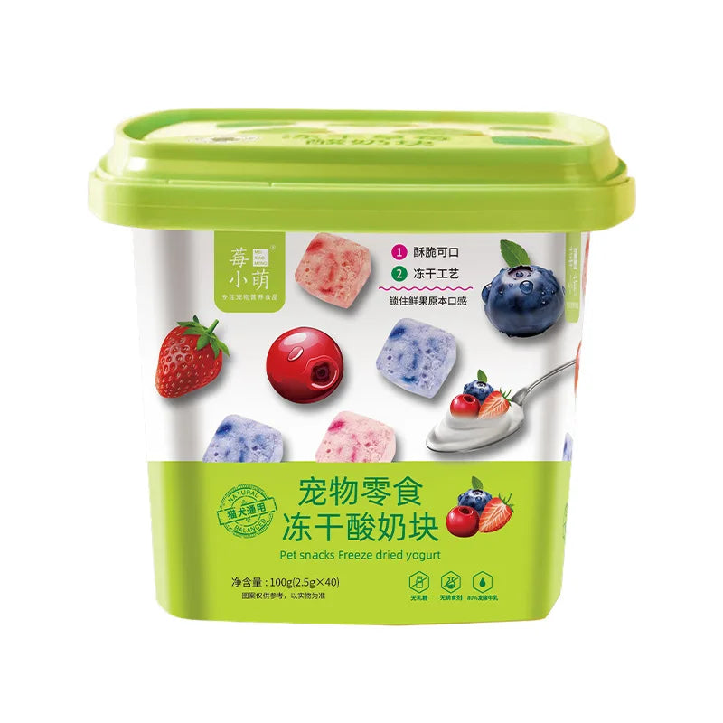 Gefriergetrockneter Frucht-Joghurt-Snack für Hunde - 40 Stk.