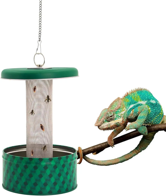 Mangiatoia sospesa interattiva per rettili
