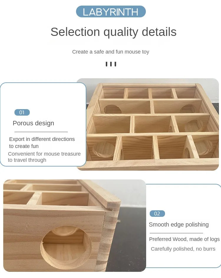 Labirinto in legno per criceti