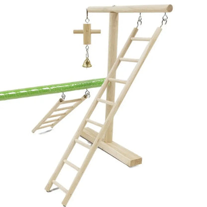 1 Stück Vogelspielzeug Holzleitern Schaukel Kratzbaum Kletterstange 3/4/5/6 Leiter Vogelkäfig Hamster Papagei Spielzeug Hängende Haustierbedarf