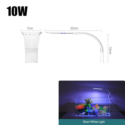 Superschlanke LED-Aquarium-Pflanzenleuchten, Wachstumslicht, 5 W/10 W/15 W, Aquarien-Pflanzenbeleuchtung, wasserdichte Clip-on-Lampe für Aquarien