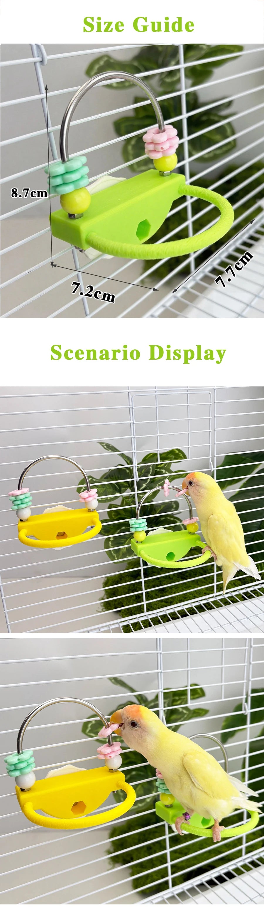 Pappagallo interattivo Allevia la noia Giocattolo Gabbia per uccelli Giocattolo per pappagalli Prendi dolcetti Dispenser per l'intrattenimento di stimolazione mentale