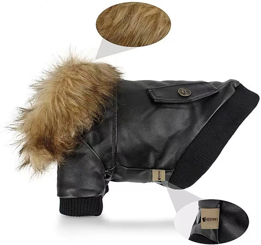 Cappotti per cani in pelle impermeabile