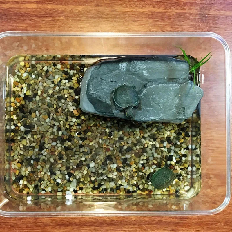 Kreatives Reptilien Terrarium Schildkröten Zubehör Tauchplattform Ruhehöhle Harz Kletterspielzeug Aquarium Dekoration Dekoration kriechende Tiere