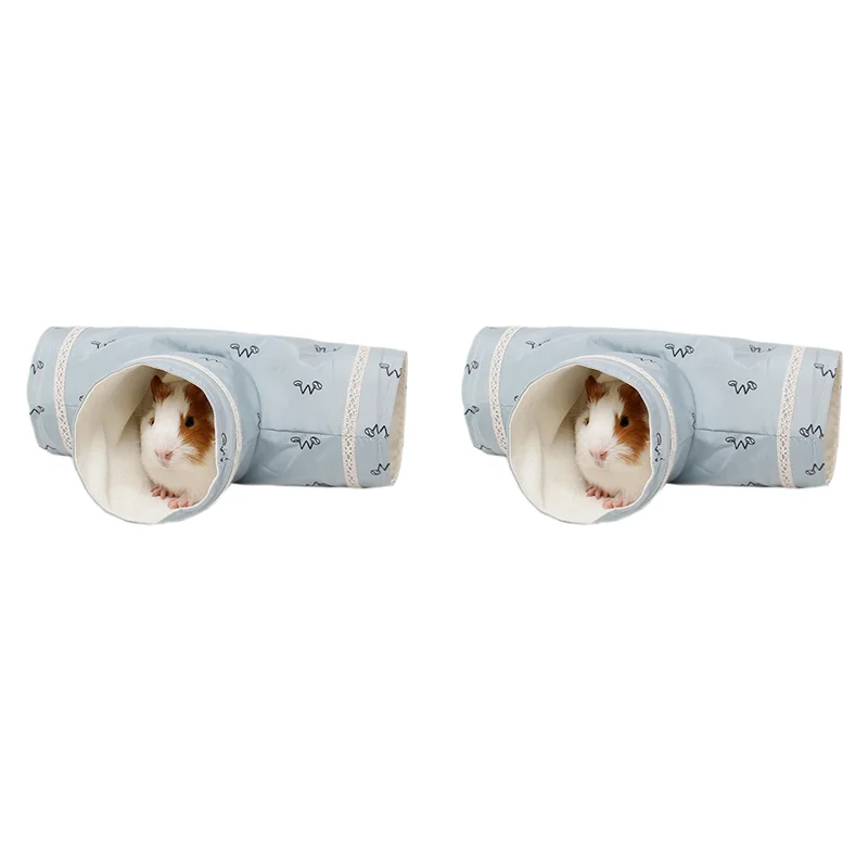 M12K-2X Chinchilla Maiali d'India Tunnel Tubo Riccio Ratti olandesi Criceti Drago barbuto Piccolo animale Letto per animali Giocattolo Blu