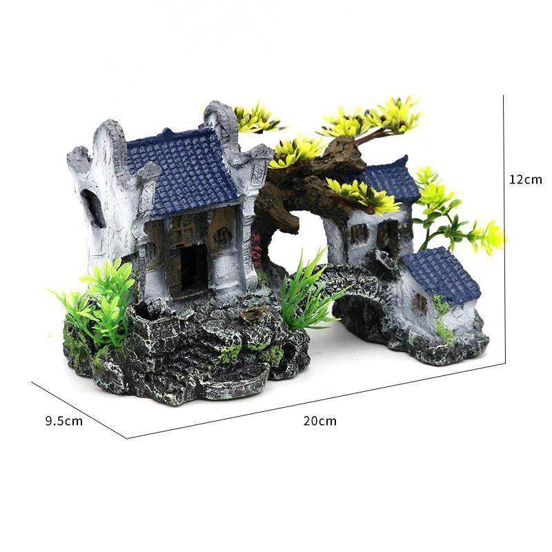 Simulation Dekoration Aquarium Ornament Harz Aquarium Ornament Aquarium Landschaft Aquarium Modell Haus Ornament Aquarium Ornament