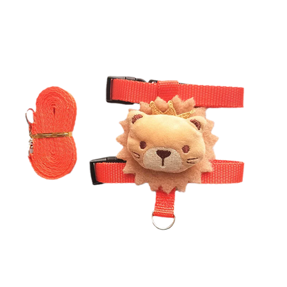 Wakling Outdoor Kleine Tiere Kaninchengeschirr und Leine Cartoon-Stil für Kaninchen Meerschweinchen Kaninchen Zubehör Haustier