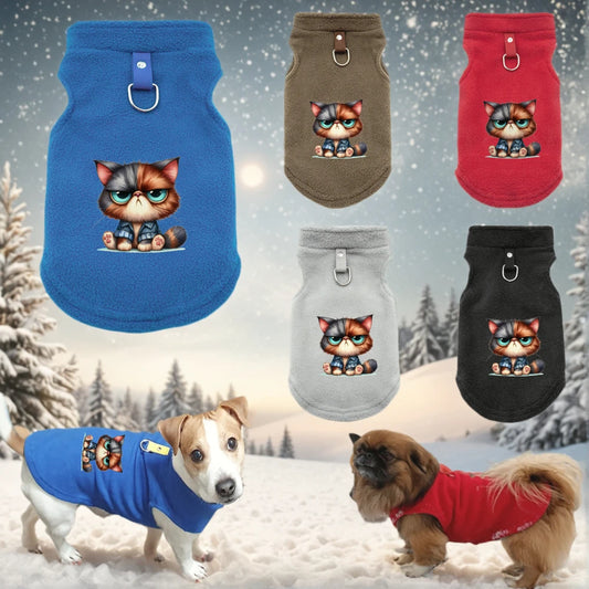 Pullover in pile cani e gatti