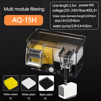 Filtro biochimico superiore multifunzione con pompa per acquario