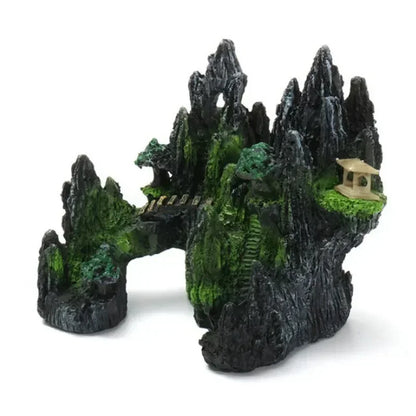 Aquarium Deko Rockery Mountain View Felsen Höhle Stein Baum Aquarium Ornament Dekoration Aquarien Zubehör
