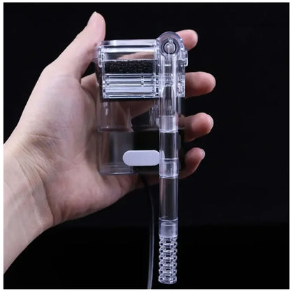 Neuer Aquarienfilter, hängender Mini-Filter für Fischbecken, USB-Stromanschluss 2,5 W, Durchfluss 250 H/L, geeignet für Aquarien unter 30 cm