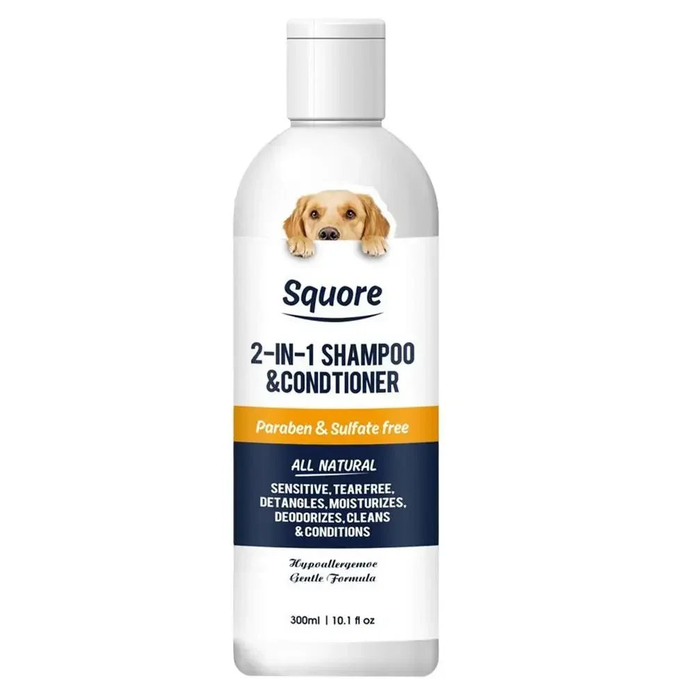 Welpen-Shampoo und -Conditioner, natürliches 2-in-1-Feuchtigkeitsshampoo, feuchtigkeitsspendendes Hundeshampoo für empfindliche Haut, pH-neutral